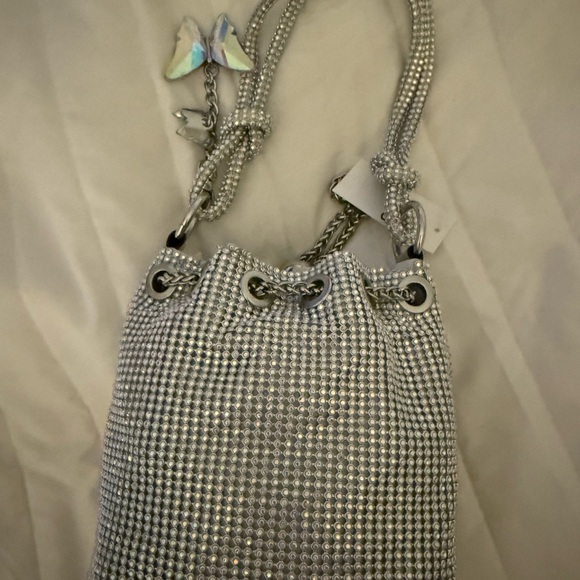 Aldo Silver Mini Bag with Chain Detail - Picture 5 of 6